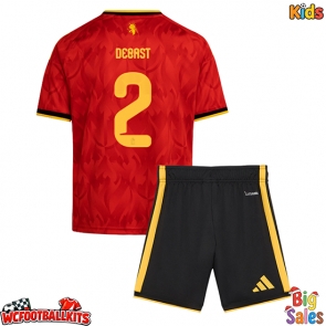 Belgium Zeno Debast #2 Replica Home Stadium Kit for Kids World Cup 2026 Short Sleeve (+ pants)